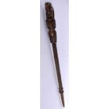 A Very rare 19th century tribal New Zealand Maori tokotoko (orators walking stick) the finely carved