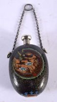 A RARE 19TH CENTURY JAPANESE MEIJI PERIOD CLOISONNE ENAMEL SCENT BOTTLE AND STOPPER in the manner of