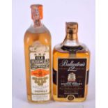 OLD BUSHMILLS IRISH WHISKY together with Ballantines 12 year old Scotch whisky. (2)