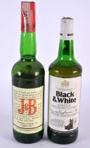 RARE BLENDED SCOTCH WHISKY together with Black and White choice old Scotch whisky. (2)