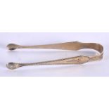 A PAIR OF GEORGE III SILVER SUGAR NIPS Maker GB. 31.3 grams. 13.75 cm x 4.75 cm.