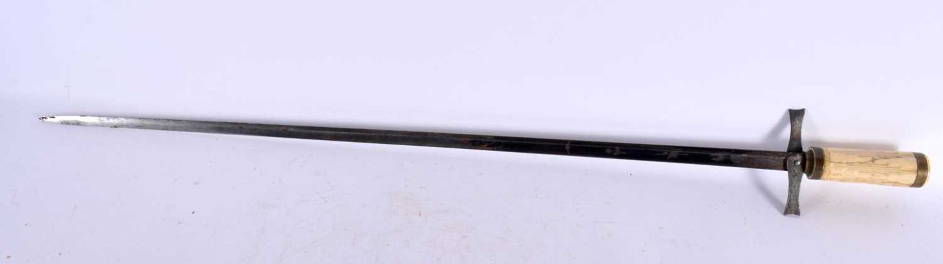 AN ANTIQUE BONE HANDLED SWORD STICK. 90cm long. - Image 3 of 7