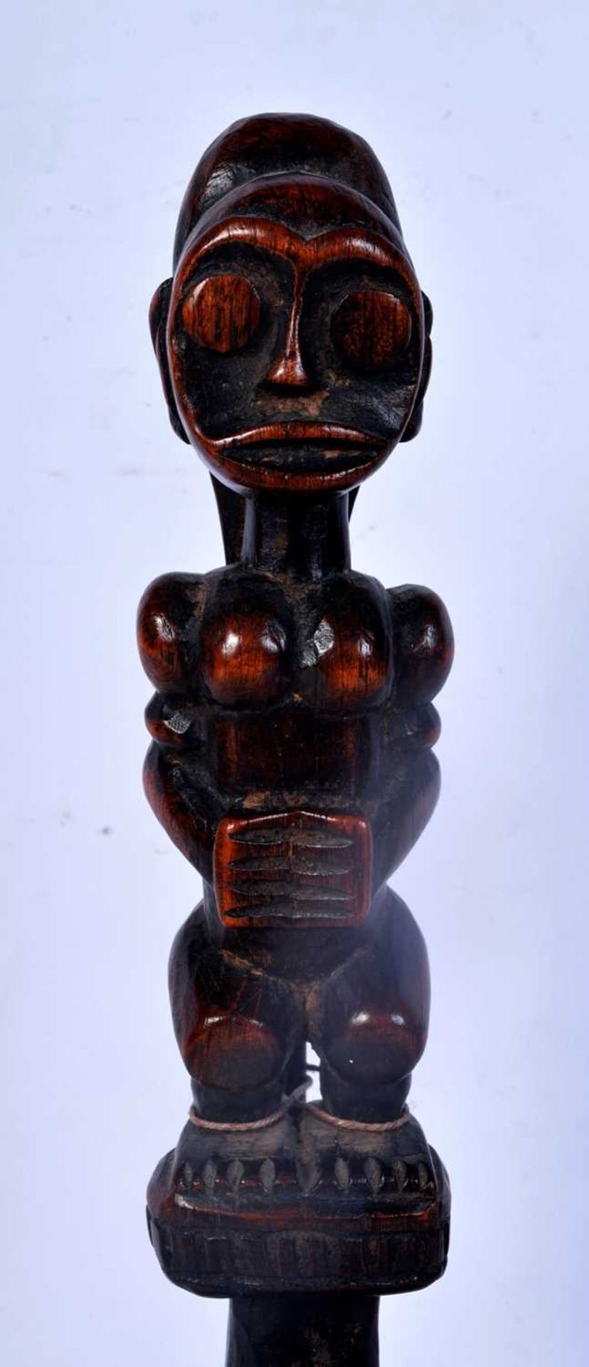 An African Tribal carved wood Mambila ceremonial spoon 36 cm. - Image 2 of 4