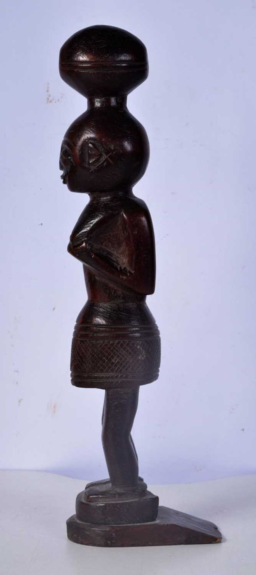 An African Tribal carved wood Yoruba figurine 36 cm. - Image 4 of 4