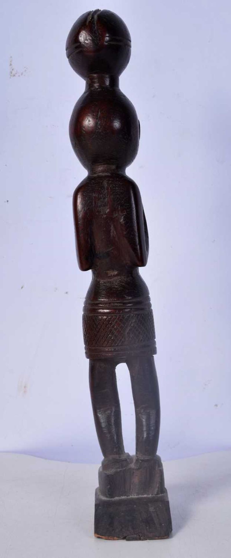 An African Tribal carved wood Yoruba figurine 36 cm. - Image 3 of 4