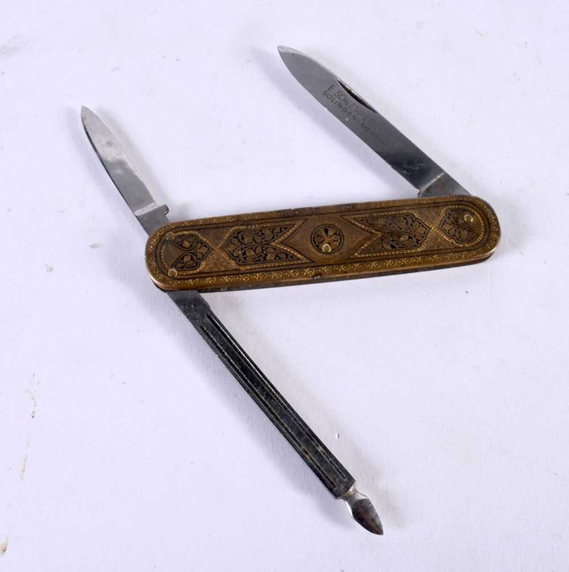 AN ANTIQUE TOLEDO TYPE POCKET KNIFE. 41.5 grams. 18cm long extended. - Image 3 of 4