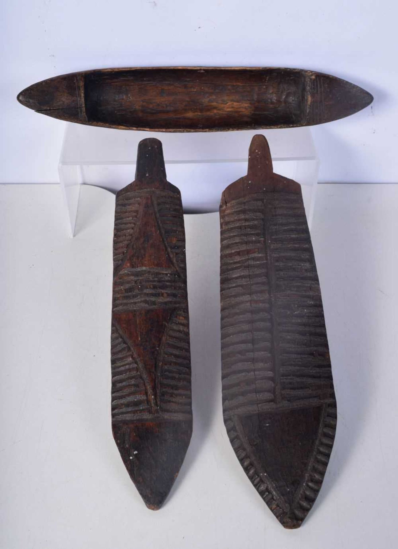 A collection of African Tribal wood carvings 32 cm (3). - Image 4 of 4