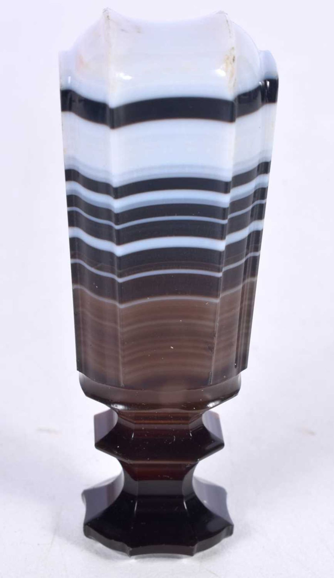 A BANDED AGATE DESK SEAL. 7.5cm x 2.7cm x 2.3cm, weight 66g