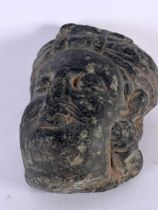 A GRAY SCHIST HEAD OF BUDDHA SHAKYAMNU Ancient Region of Gandhara, 3rd/4th Century CE. 288 grams.