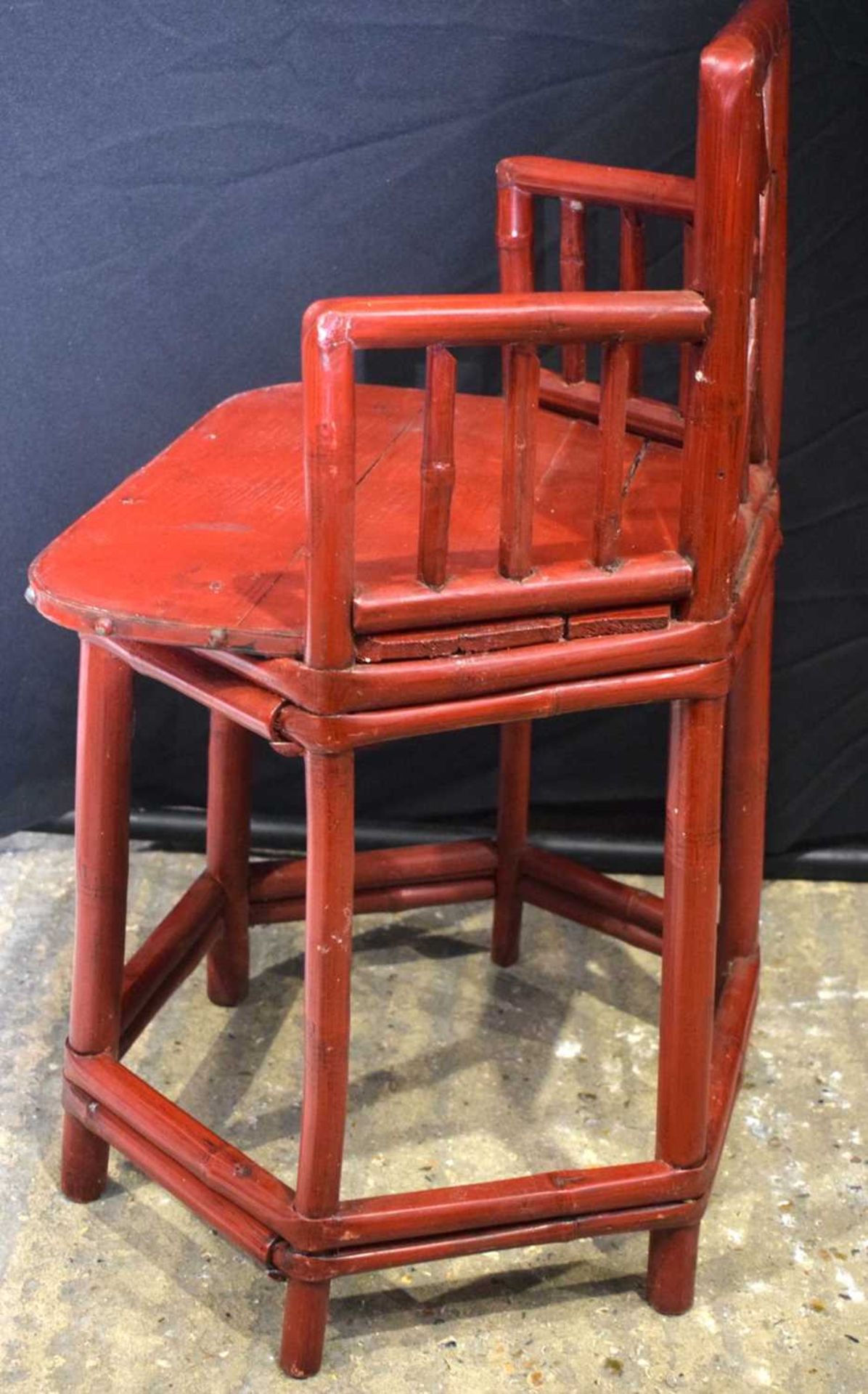 A South East Asian bamboo chair 53 x 40 x 80cm . - Image 3 of 4