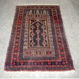 An Afghan Balush rug 148 x 89 cm.