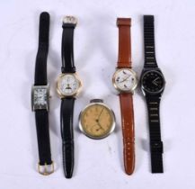 FIVE WATCHES. Largest 5 cm wide. (5)