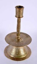 AN ANTIQUE MIDDLE EASTERN BRONZE HOLY ATLAR STICK decorated with motifs. 22cm x 10 cm.