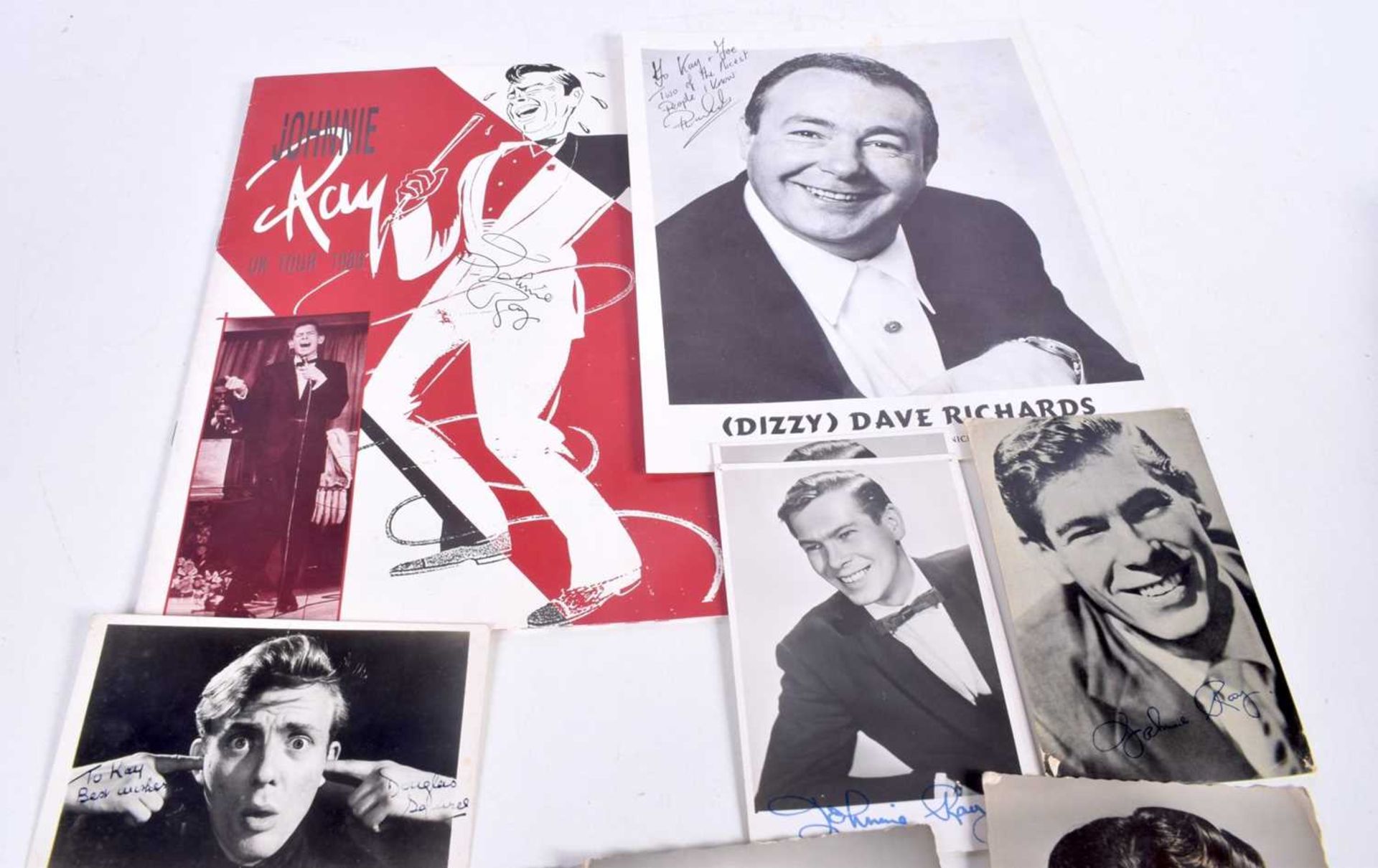 A collection of entertainment autographs and photocards , Elvis, Johnie Ray,Dizzy Dave Richards - Image 2 of 3