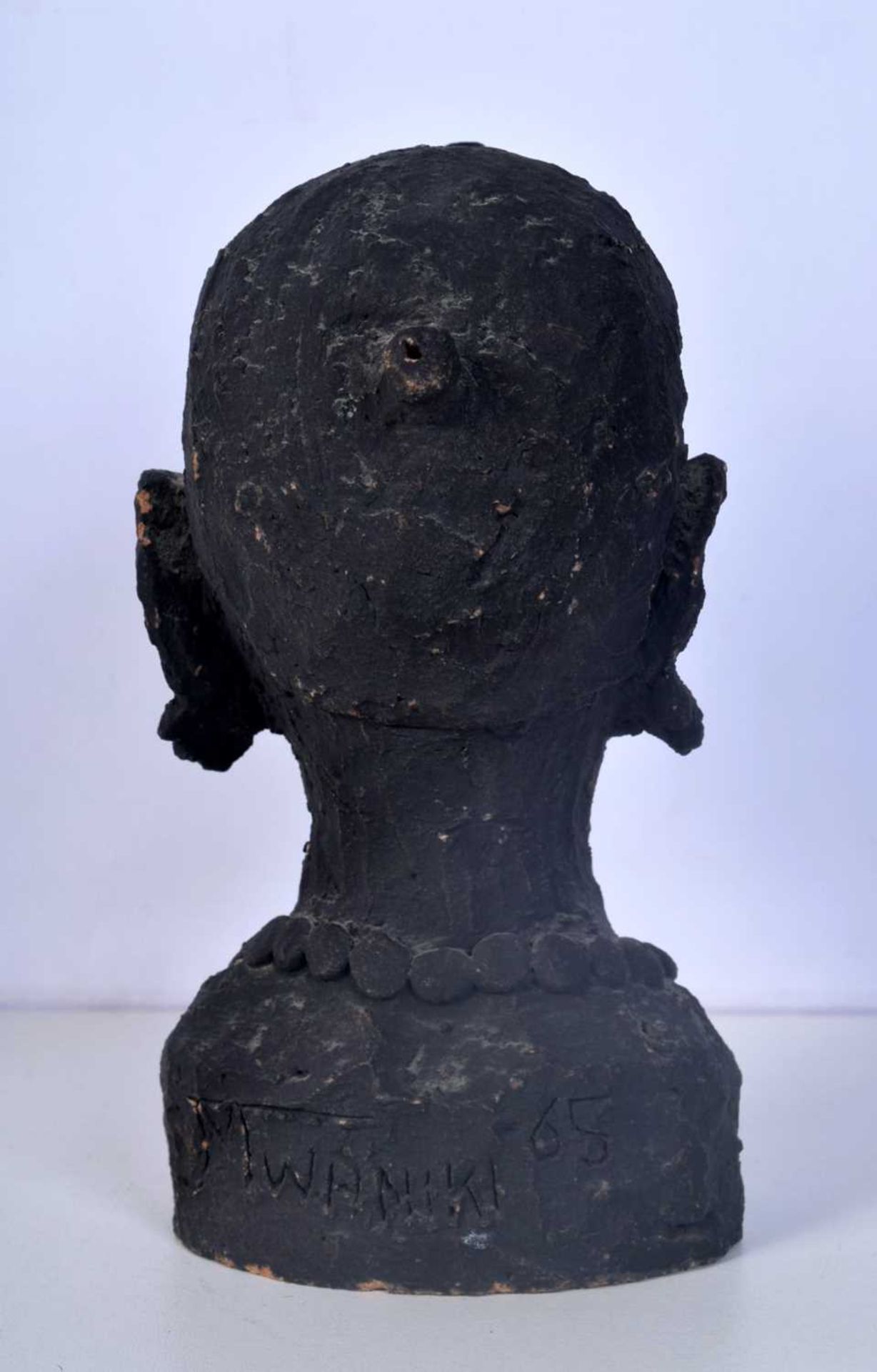 An African Tribal clay bust 17 cm. - Image 3 of 5