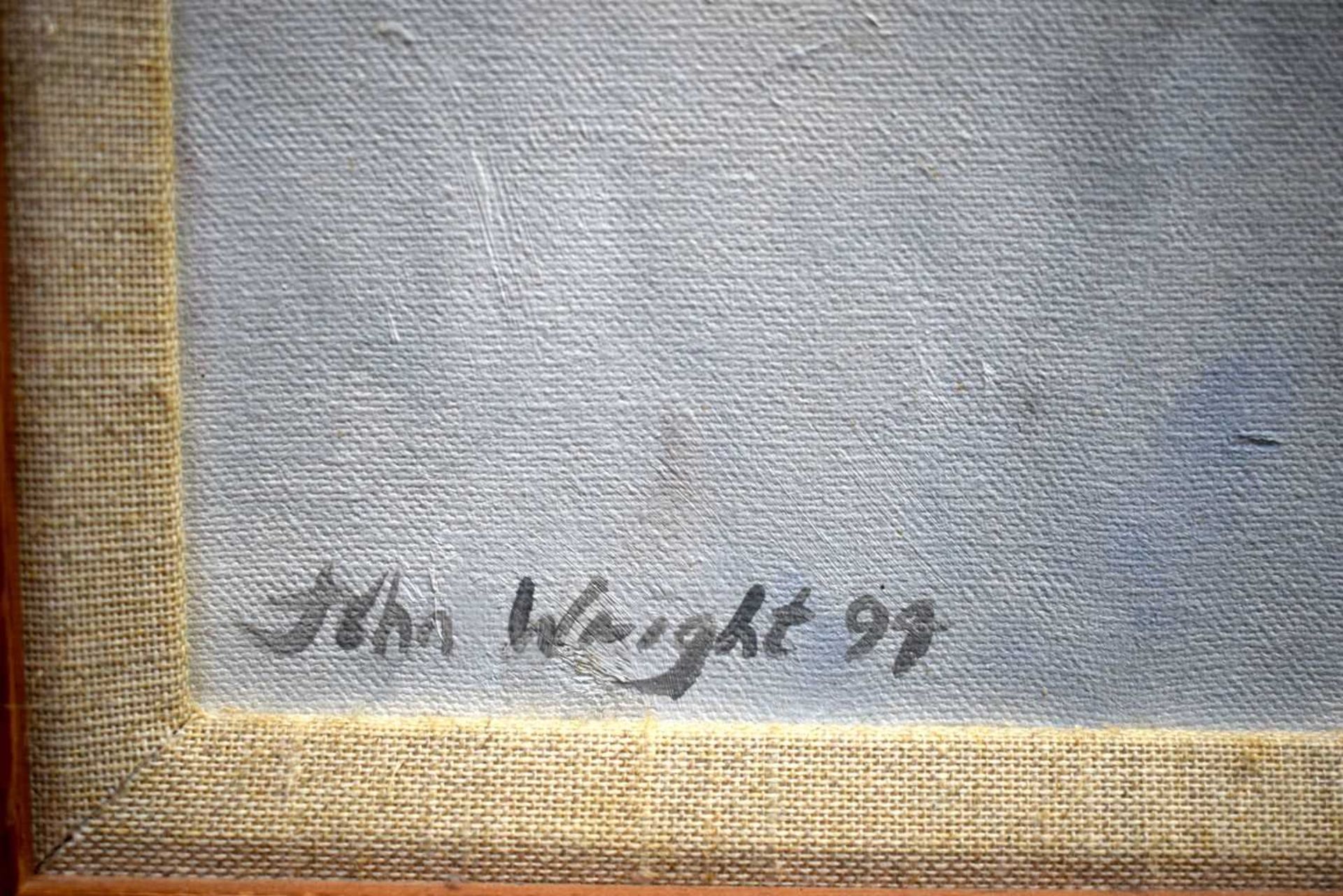 A framed oil on canvas of a horse signed John Wright 45 x 34 cm. - Image 2 of 3