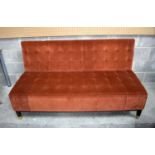 A George Smith fabric sofa probably part of an inter connecting Sofa 88 x 160 x 74 cm.
