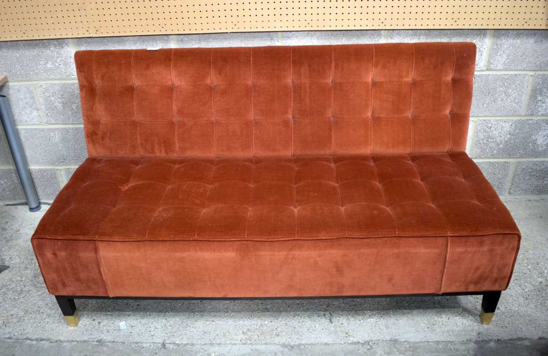 A George Smith fabric sofa probably part of an inter connecting Sofa 88 x 160 x 74 cm.