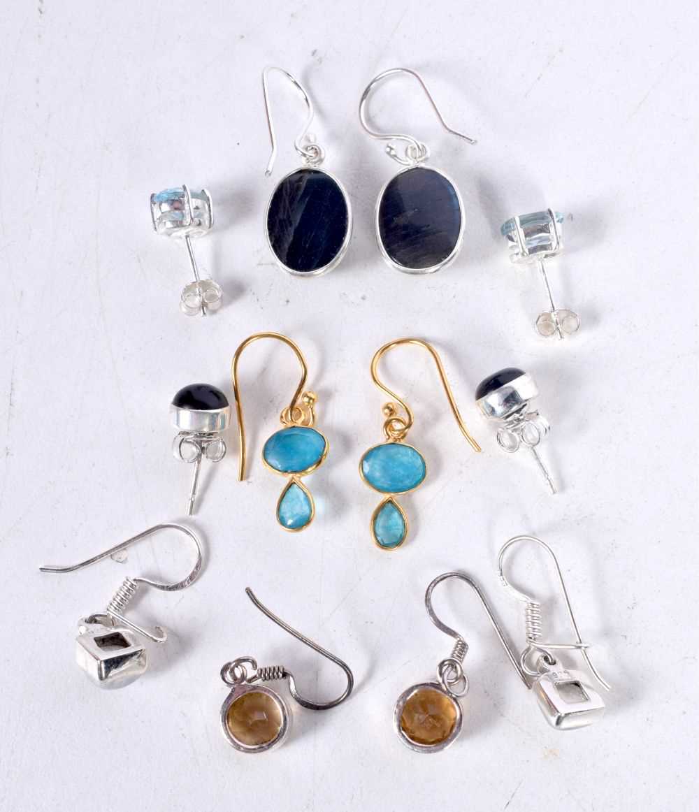 SIX PAIRS OF SILVER EARRINGS. 13.8 grams. (12) - Image 3 of 4