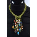A multi bead necklace 30cm.