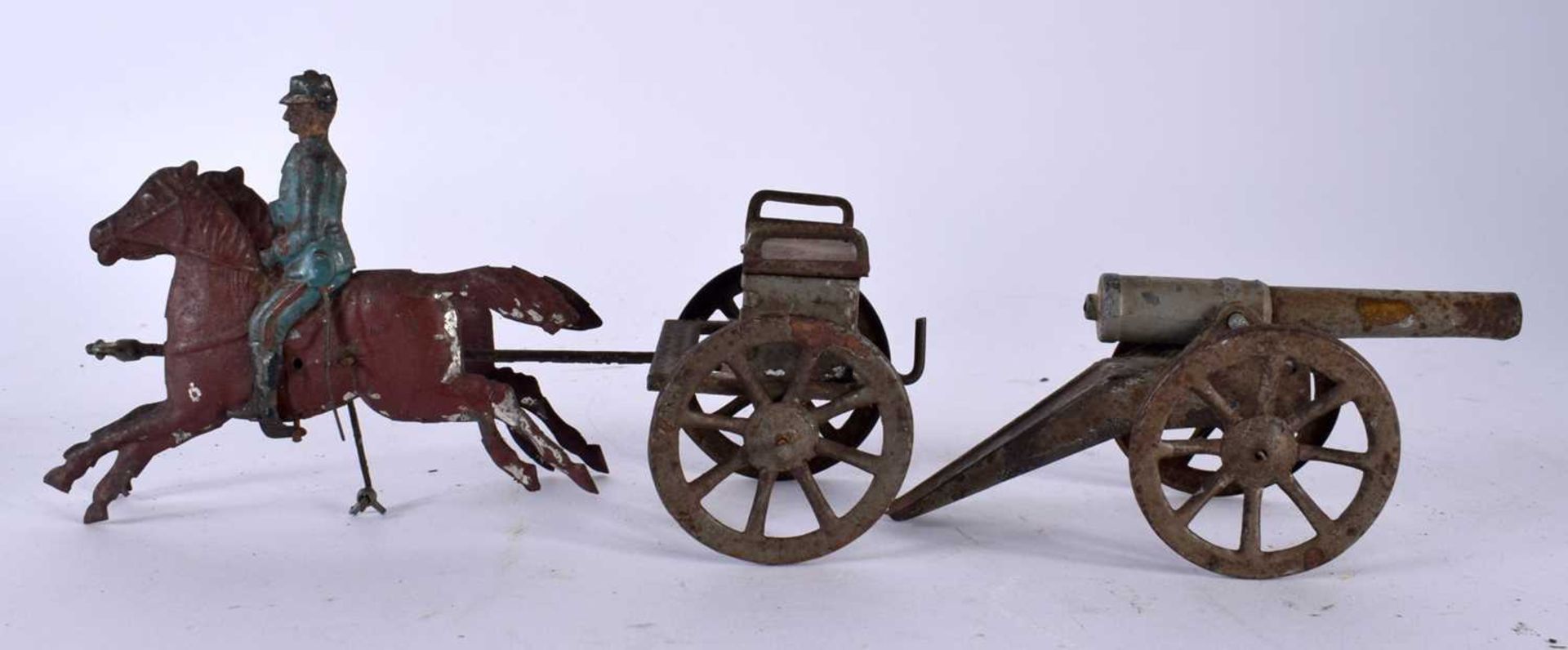 TWO EARLY TINPLATE TOYS. Largest 14cm wide. (2) - Image 2 of 4