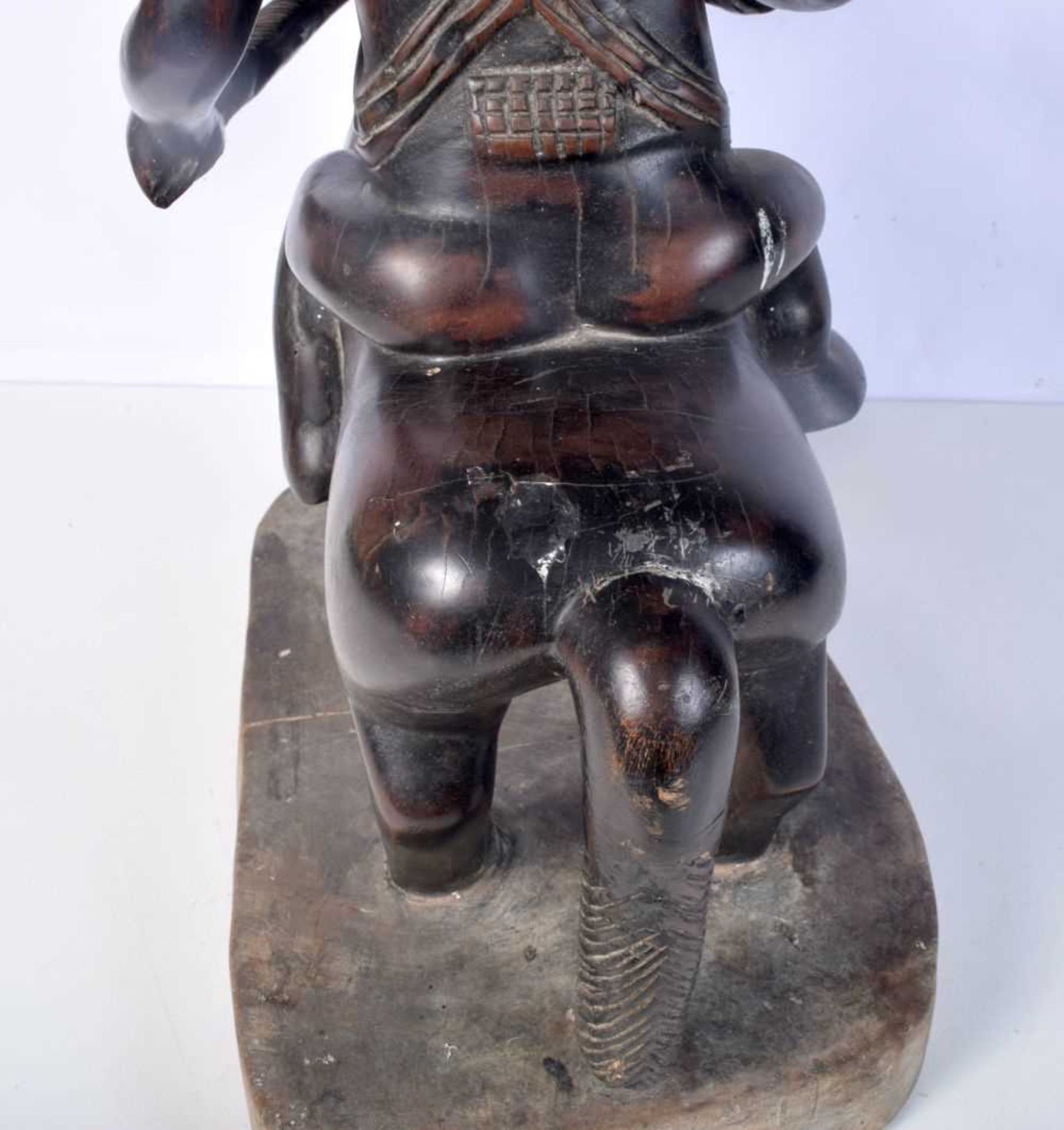 A large African Tribal carved wooden Dogun Horseman 70 x 54 cm. - Image 6 of 7