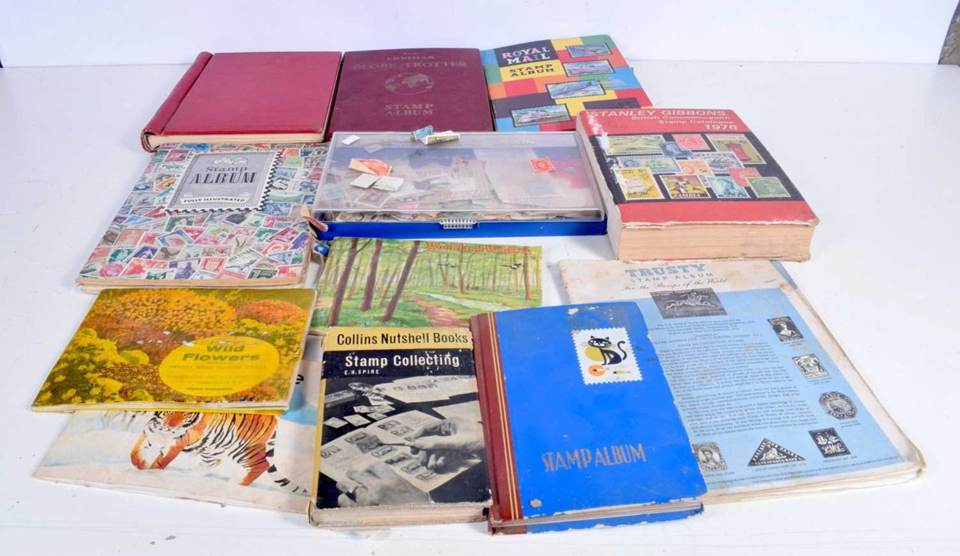 A collection of Stamp albums containing World wide stamps (Qty).