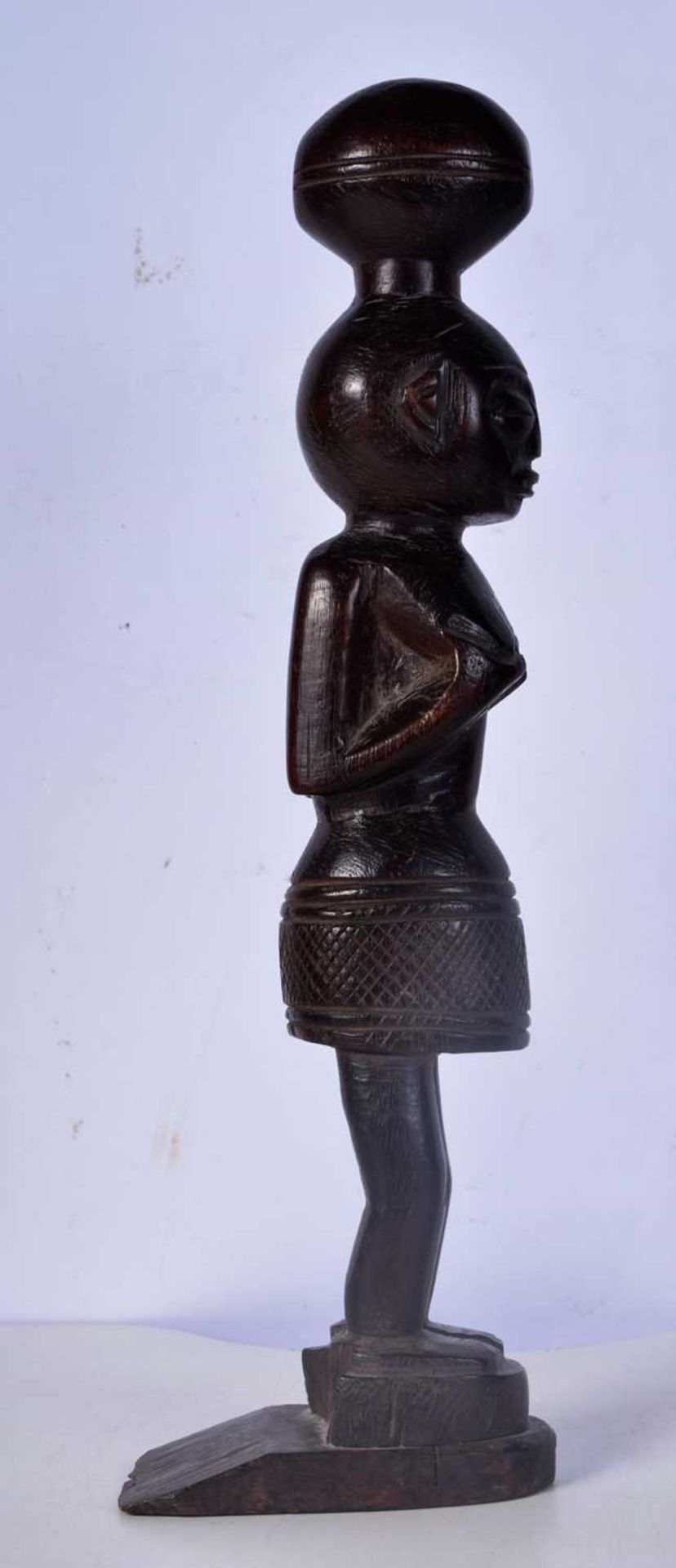 An African Tribal carved wood Yoruba figurine 36 cm. - Image 2 of 4