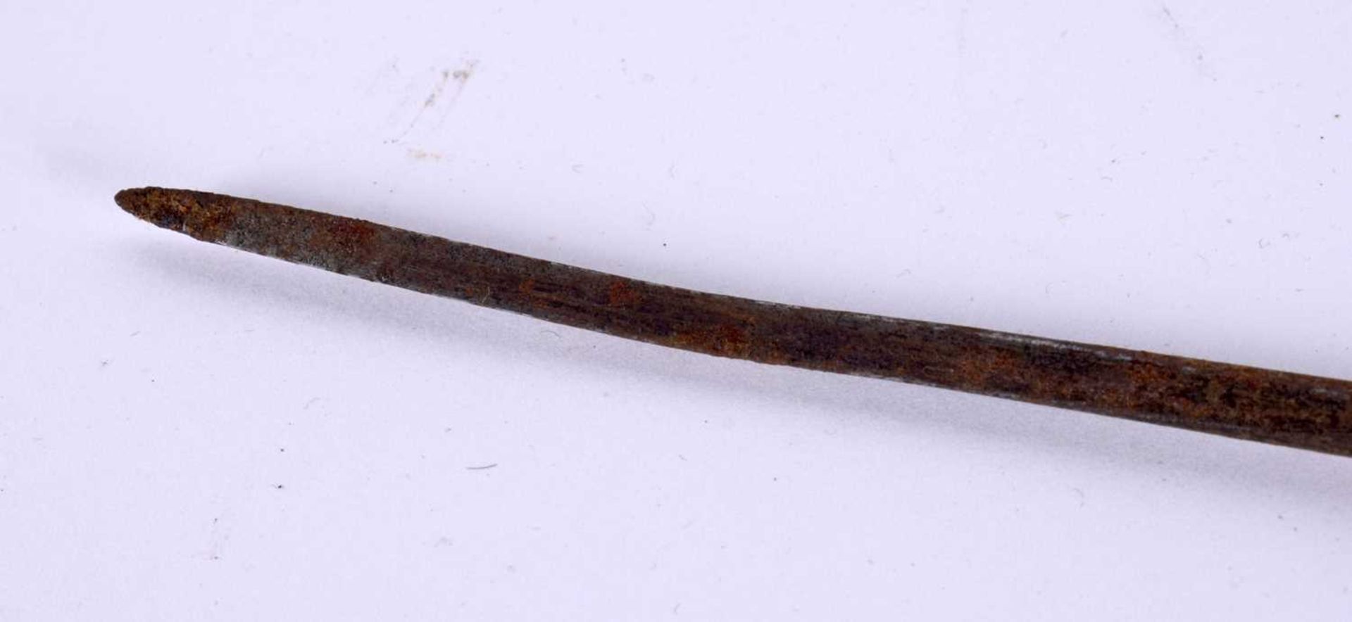 A VINTAGE SWORD STICK together with another flexible leather wrapped stick. Largest 85 cm long. (2) - Image 4 of 9