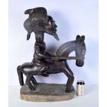 A large African Tribal carved wooden Dogun Horseman 70 x 54 cm.