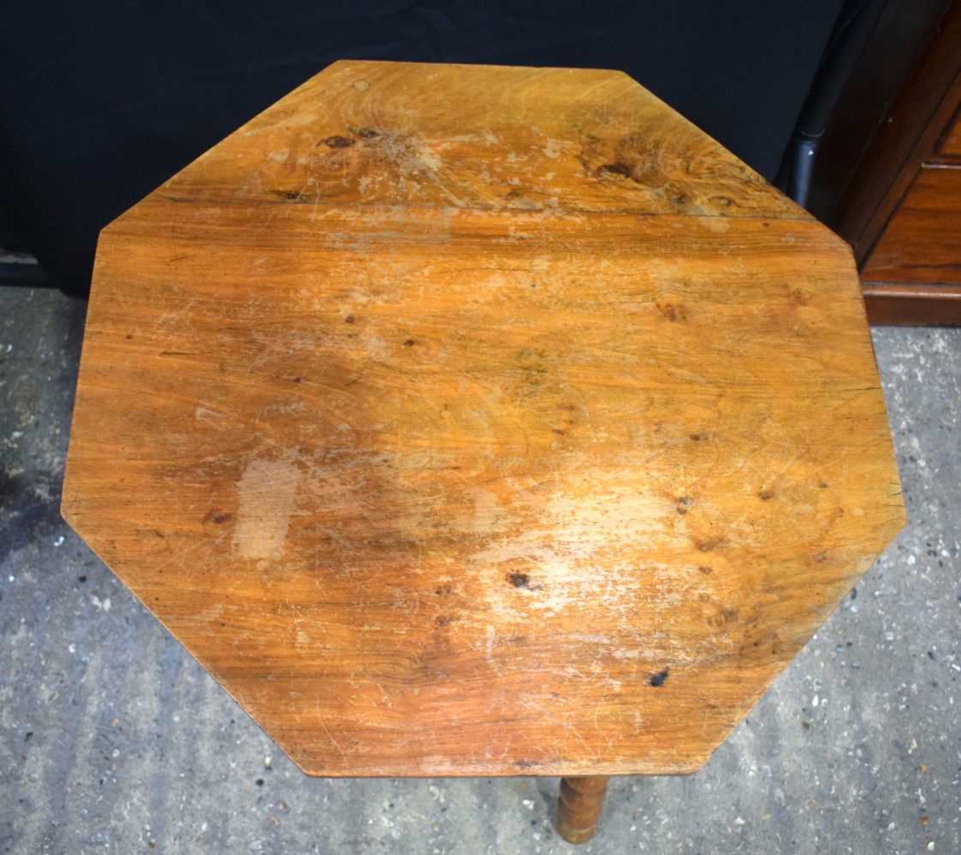 A MId Century Mahogany Octagonal sided occasional table together with a Victorian satinwood and - Image 5 of 5