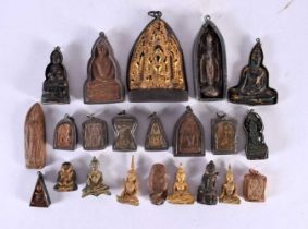 A GROUP OF 18TH/19TH CENTURY SOUTHEAST ASIAN BRONZE BUDDHA PLAQUES in various forms and sizes.