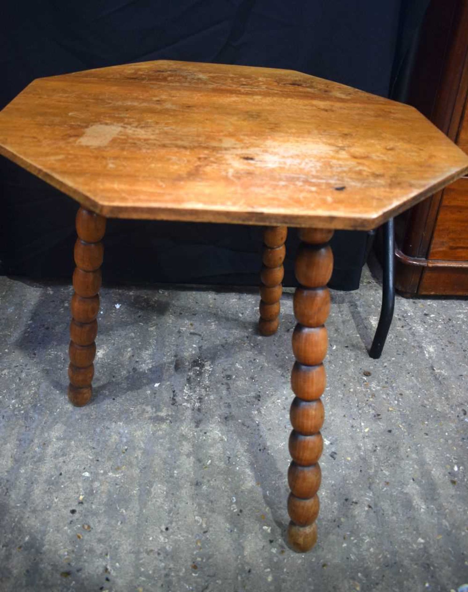 A MId Century Mahogany Octagonal sided occasional table together with a Victorian satinwood and - Image 4 of 5