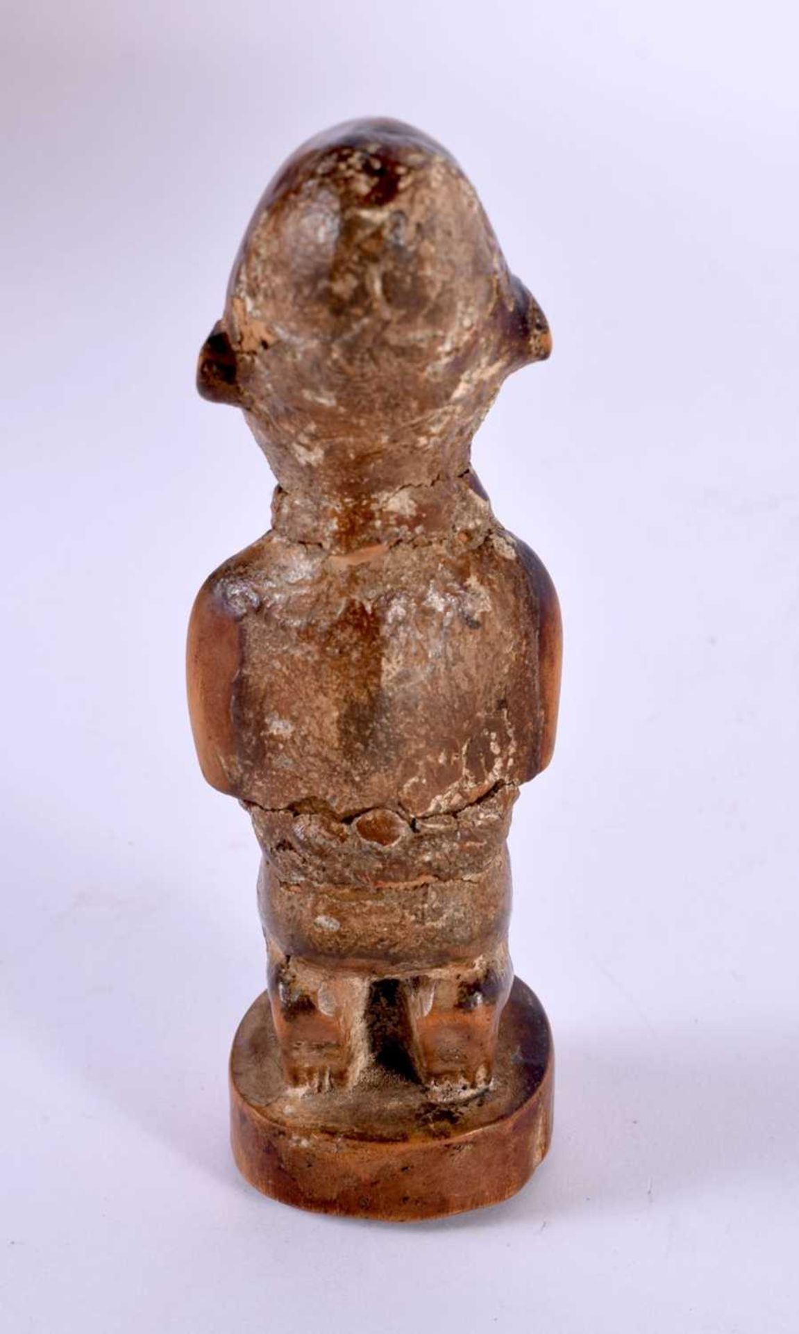 A TRIBAL NKISHI FETISH FIGURE KONGO - 13cm high. This figure has preserved the receptacle of magic - Image 3 of 12