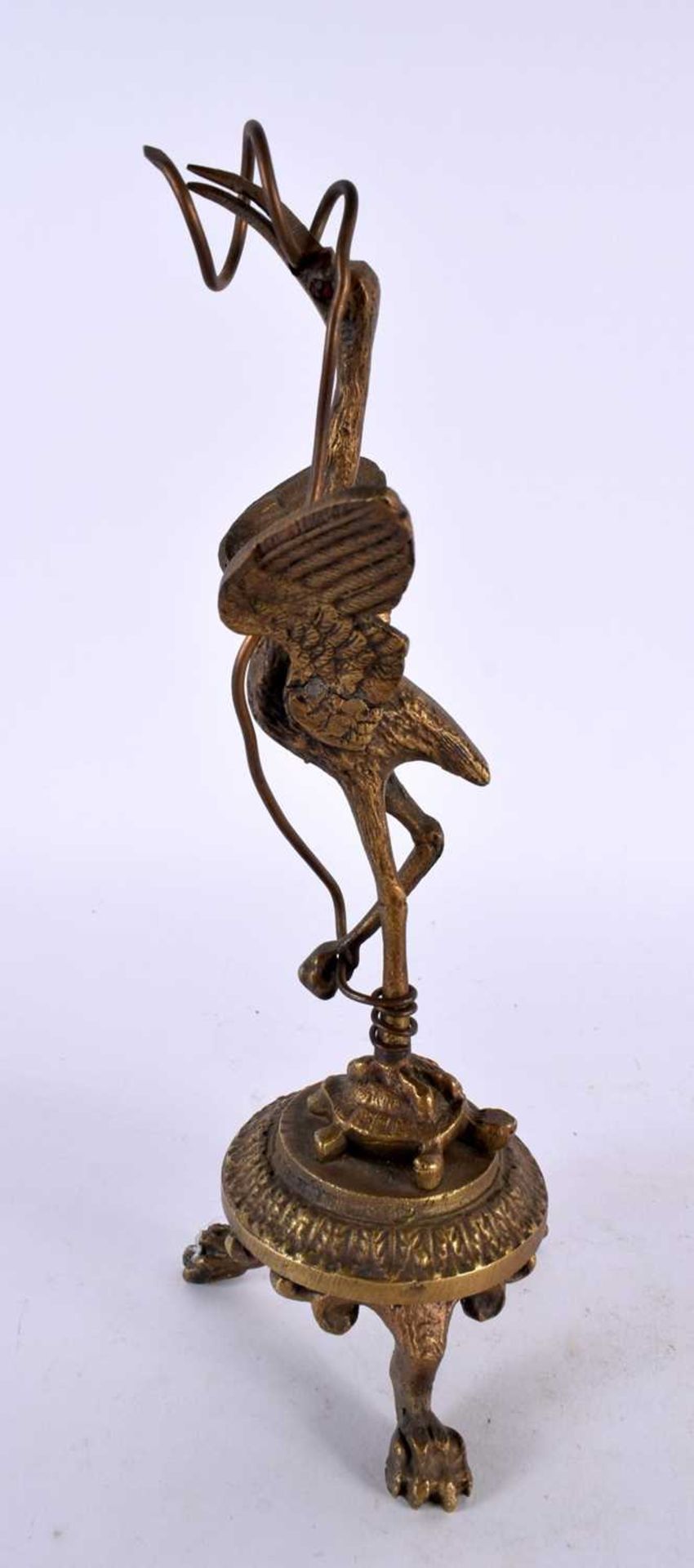 A 19TH CENTURY EUROPEAN GRAND TOUR BRONZE FIGURE OF A BIRD modelled standing upon a tortoise. 23 - Image 3 of 5