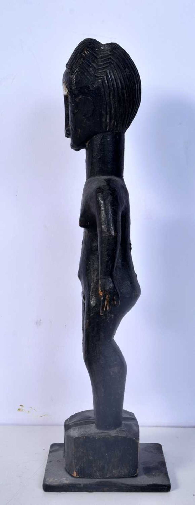 An African Tribal Ivory Coast Baule carved wood female figure 29 cm. - Image 2 of 5