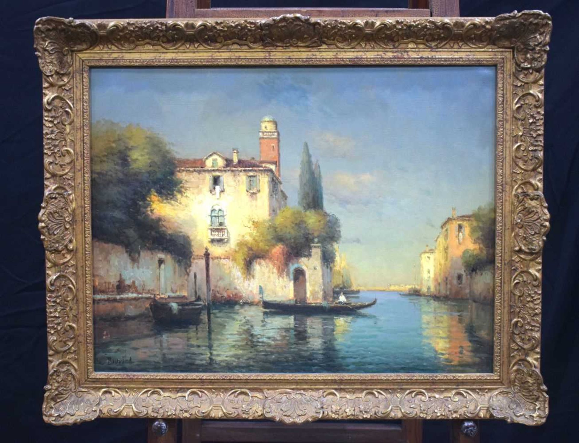 Antoine Bouvard (1870-1955) Oil on canvas Venice waterside 48 x 60 cm