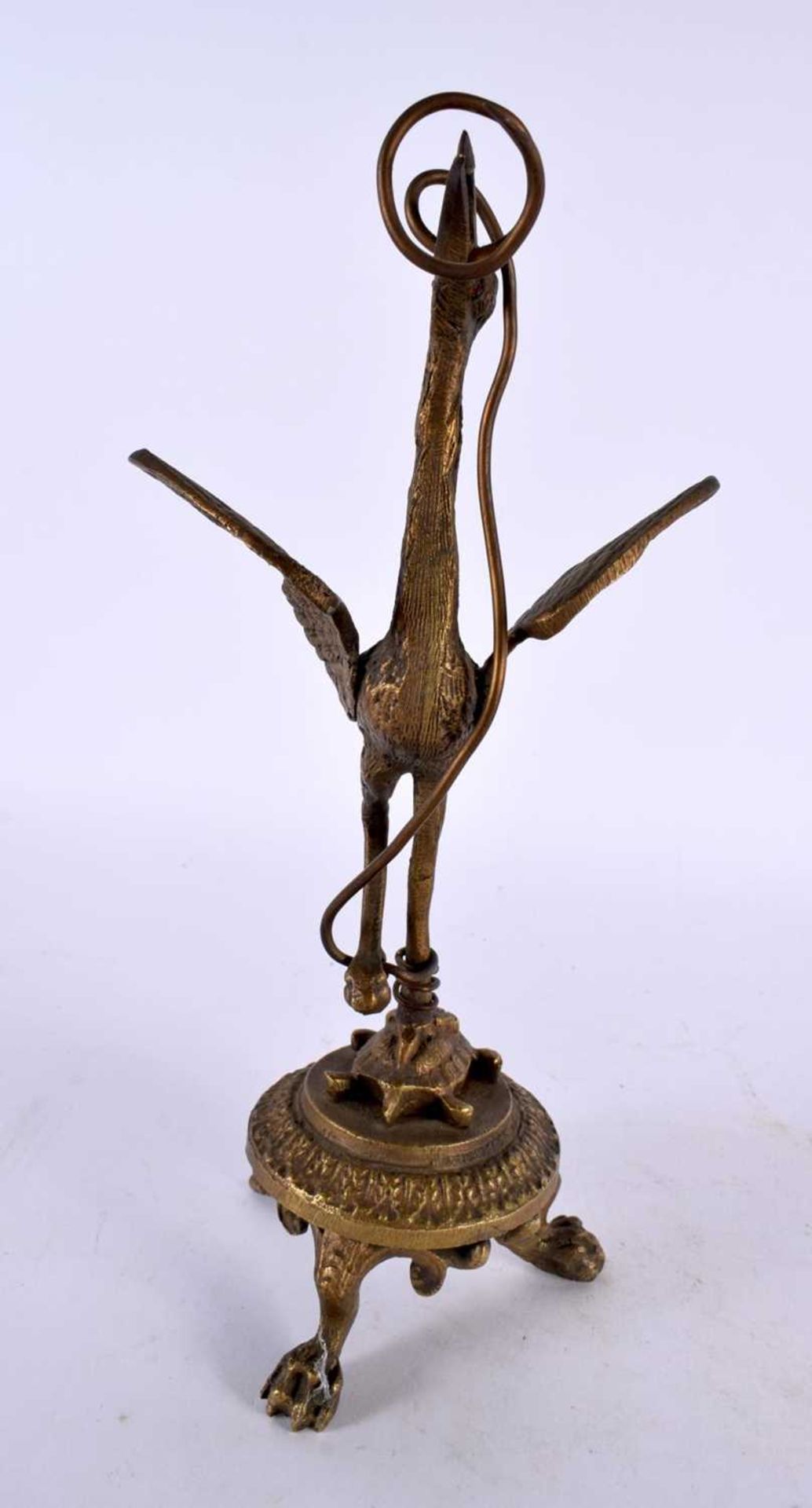 A 19TH CENTURY EUROPEAN GRAND TOUR BRONZE FIGURE OF A BIRD modelled standing upon a tortoise. 23 - Image 2 of 5
