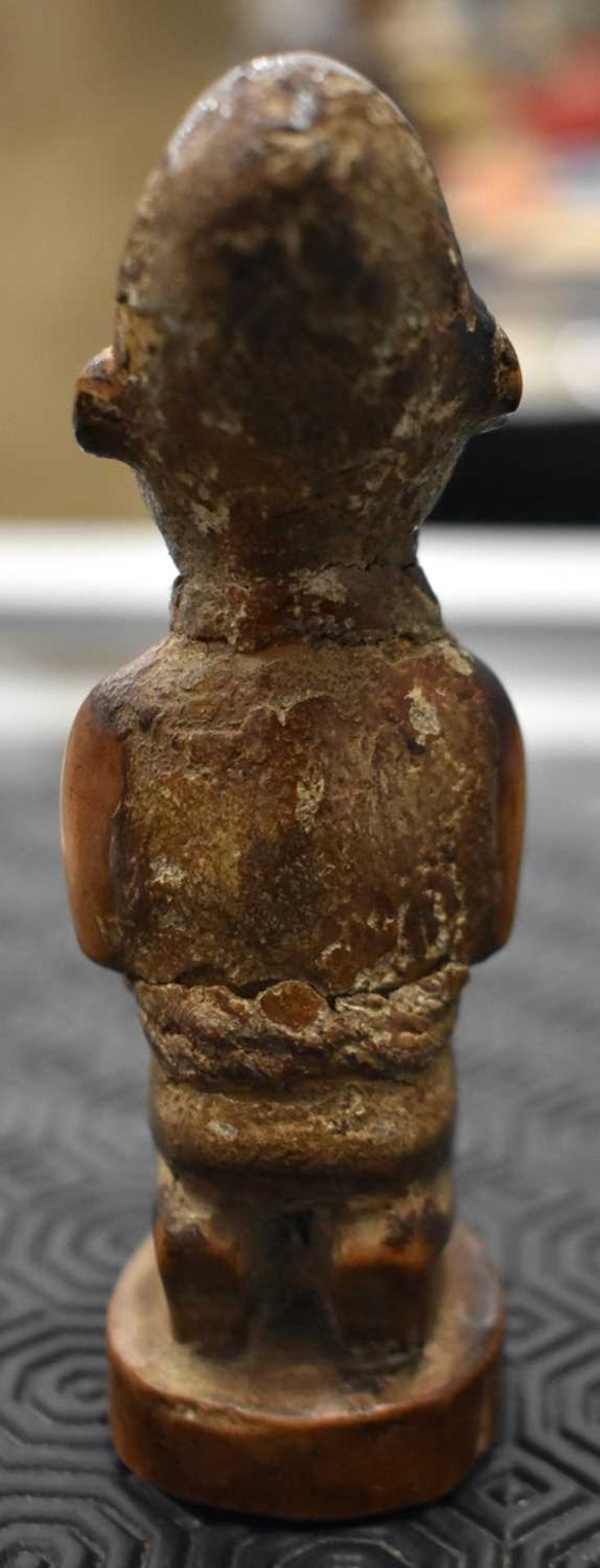 A TRIBAL NKISHI FETISH FIGURE KONGO - 13cm high. This figure has preserved the receptacle of magic - Image 8 of 12