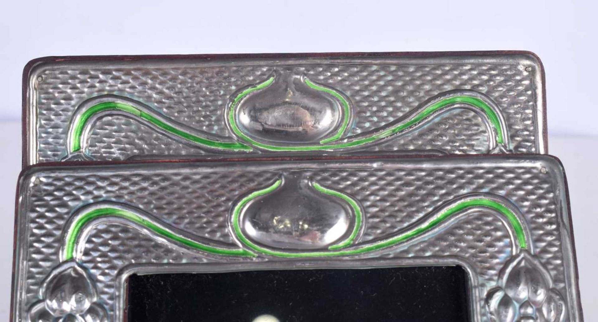 A pair of silver and enamelled picture frames 20 x 15cm. - Image 4 of 5