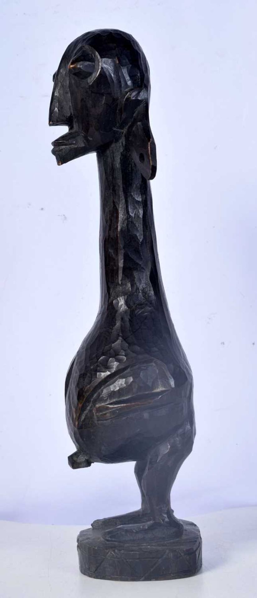 A carved wood African tribal fertility figure 31 cm. - Image 5 of 5