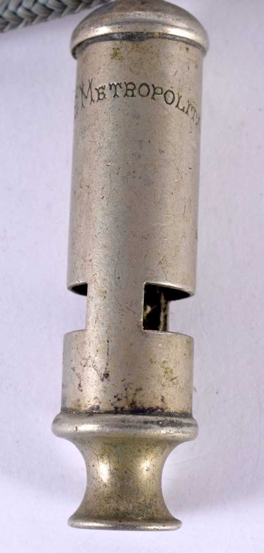 THE METROPOLITAN POLICE WHISTLE. 8 cm long - Image 2 of 4