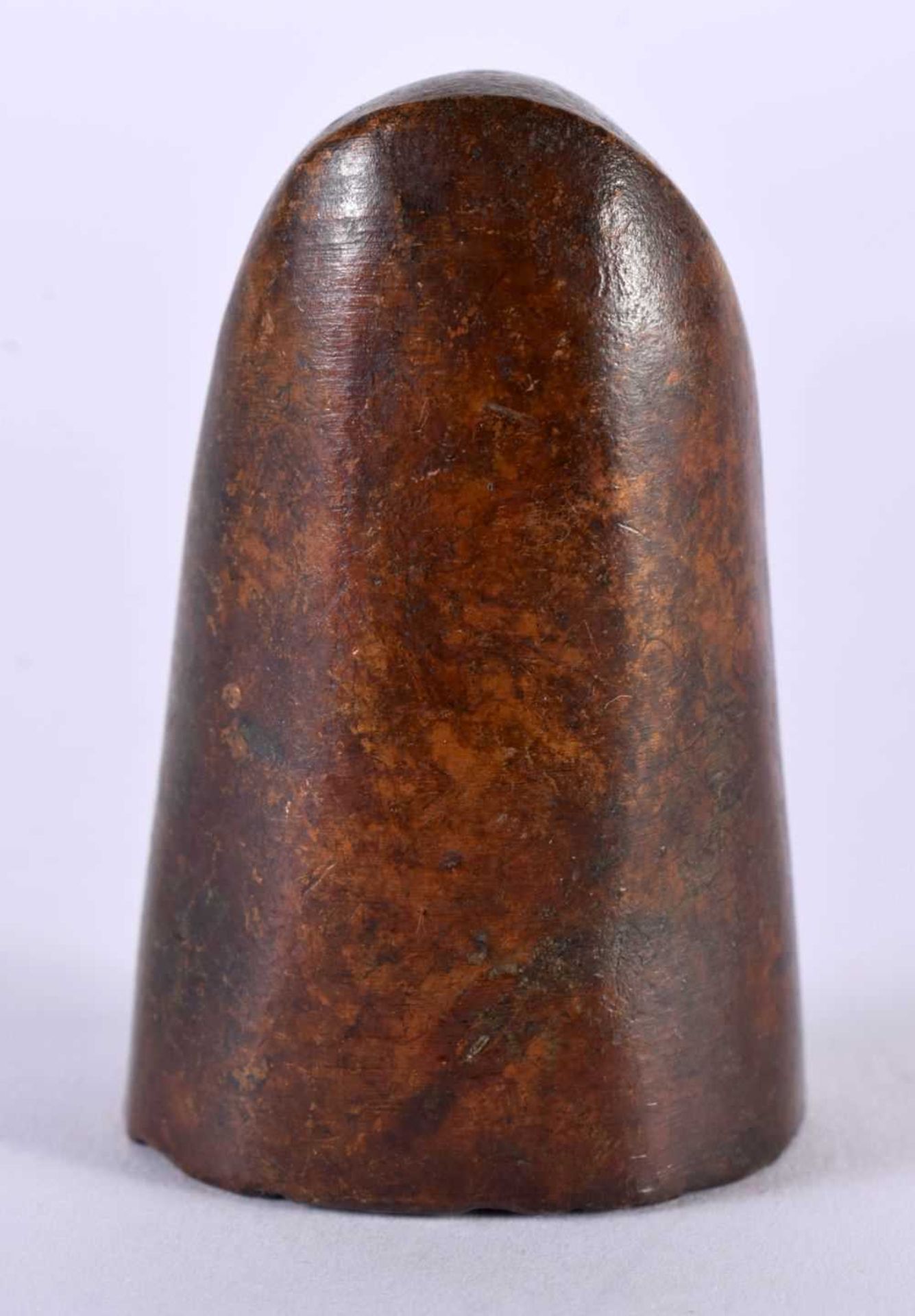 A CHINESE BRONZE MOUNTAIN SEAL. 110 grams. 4.5 cm x 3 cm. - Image 3 of 4
