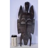 An African Tribal carved wood Senufu Kpele mask 48 x 19 cm.