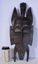 An African Tribal carved wood Senufu Kpele mask 48 x 19 cm.