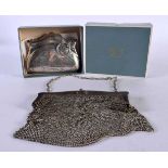 Two Antique Silver Purses. Largest 15.4cm x 15.1cm, total weight 365g (2)