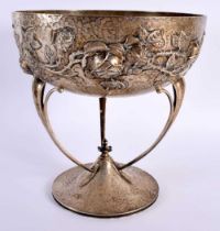 A LOVELY ART NOUVEAU ELKINGTON AND CO SILVER PEDESTAL BOWL. London 1912. 766 grams. 21 cm x 20.5