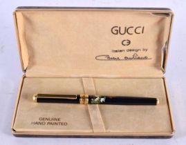 Vintage Gucci hand painted Pen. 13.5 cm long.
