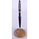 Montblanc Meisterstuck Ballpoint Pen with associated desk holder. Pen 13.8cm x 1.2cm