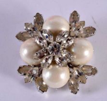 A Christian Dior Brooch. Stamped Ch Dior 1960. 4.2cm diameter, weight 28g